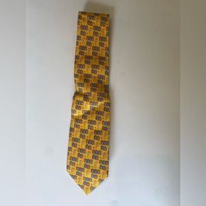 Holland & Sherry Yellow Beach Silk Tie